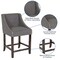Merrick Lane Taylorsville 24 Inch Counter Height Stool with Nailhead Trim - Set of 2
